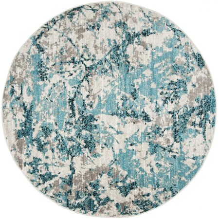 Safavieh 4 x 4 ft. Skyler 186M Power Loomed Round Area Rug; Blue & Ivory SKY186M-4R